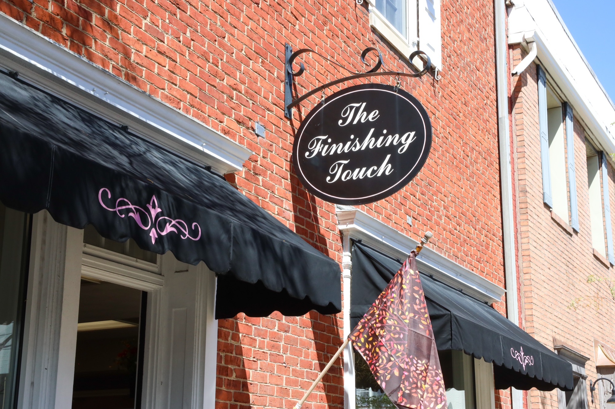 The Finishing Touch Store sign in downtown Ligonier, PA