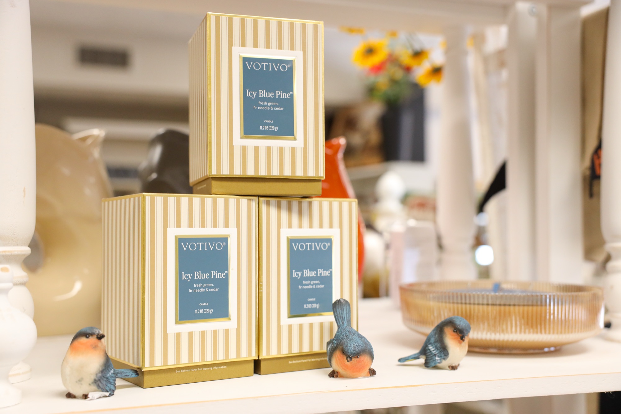 Votivo candle display at The Finishing Touch Store