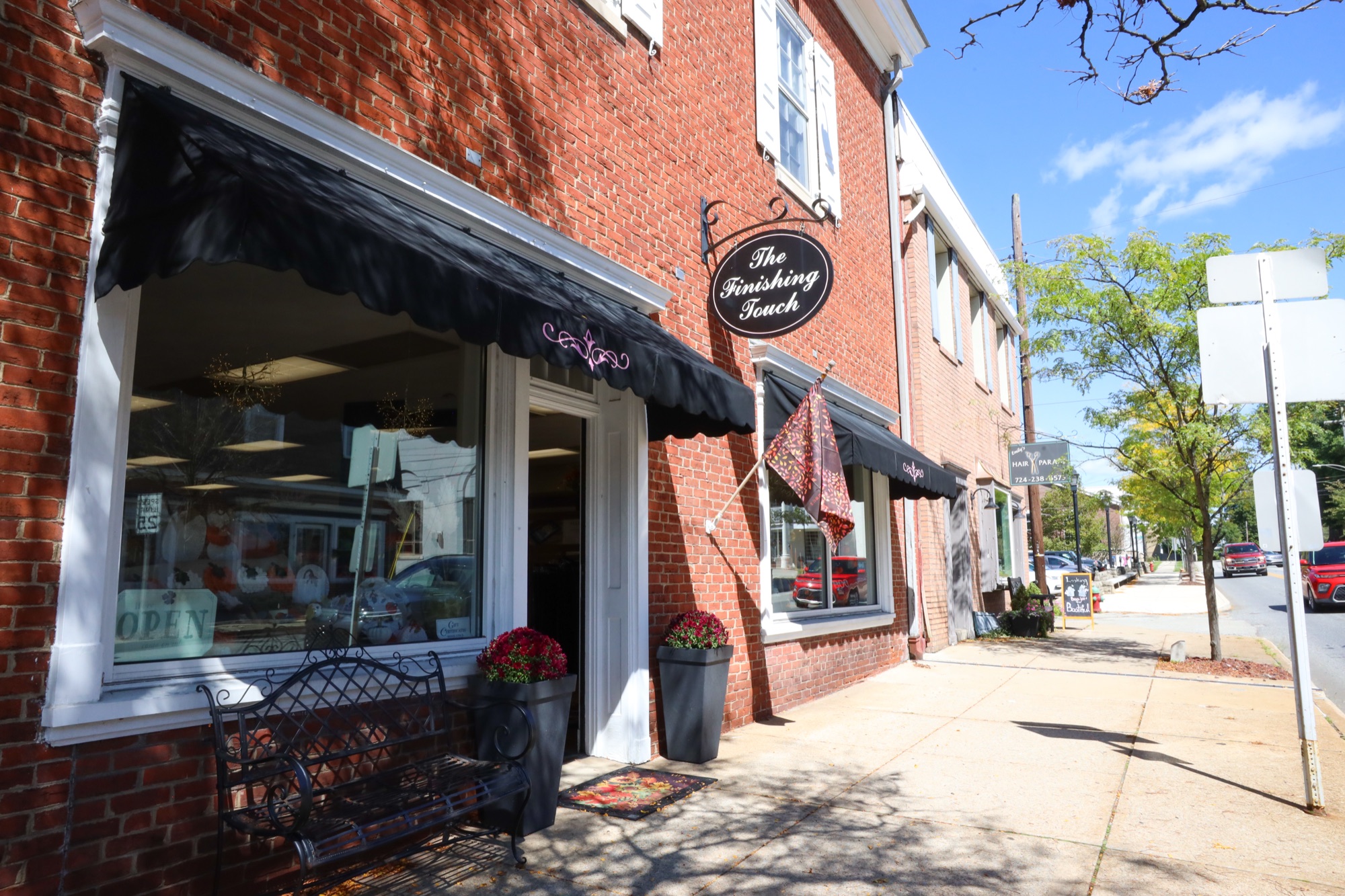 The Finishing Touch Store boutique storefront at 103 North Market Street in Ligonier, Pennsylvania